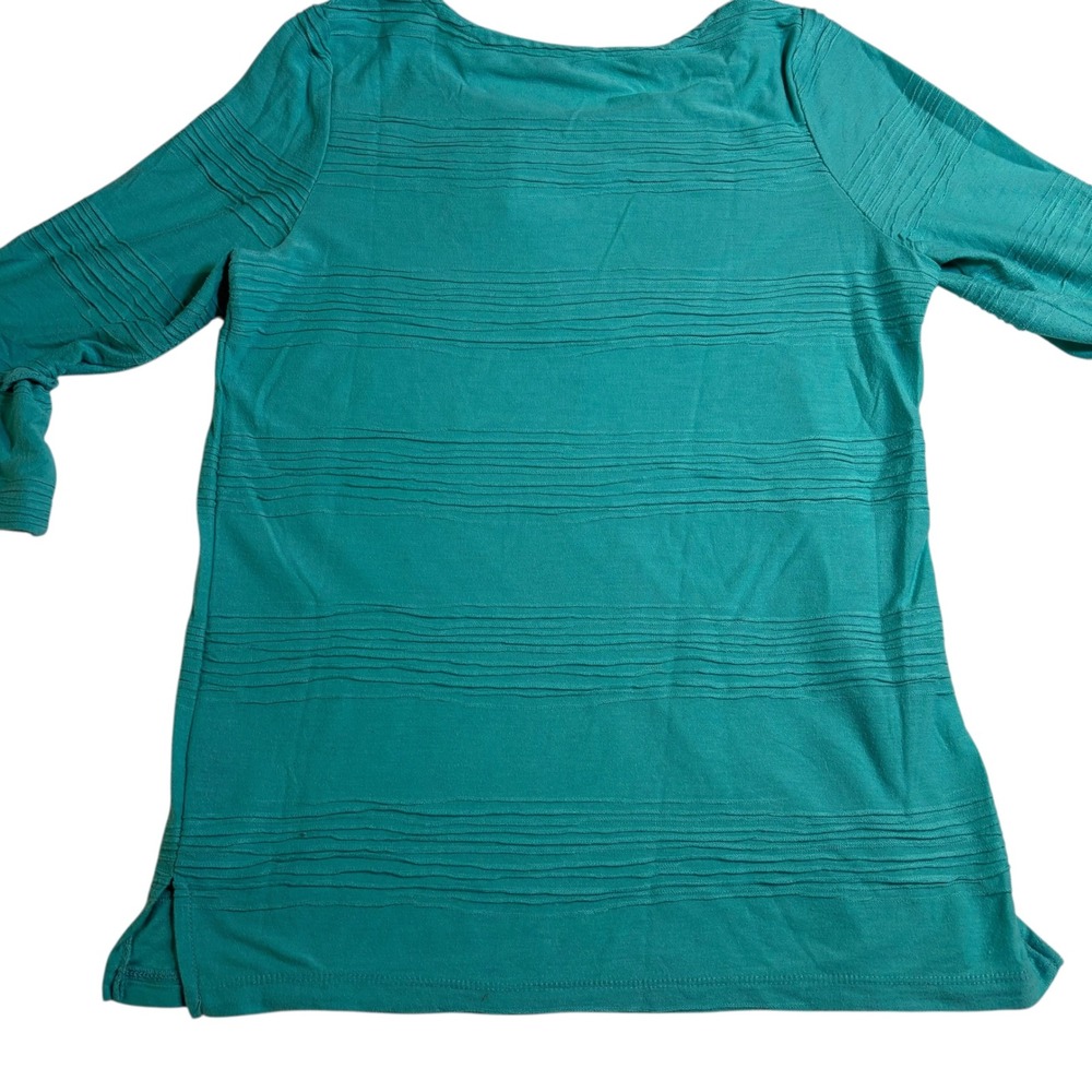 1775 Bell Sleeve Tunic Top Textured Knit Teal Green Women's Size S‎ - Picture 2 of 11